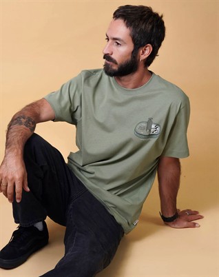 Elsk - Freedom Mens Brushed T-shirt - Olive Green